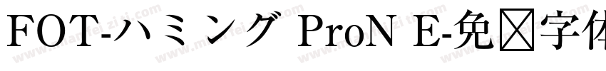FOT-ハミング ProN E字体转换